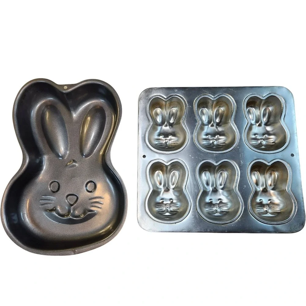 WILTON Bunny Cake Pan Set 2105-1425‎ 2105-1518 Large Mini Easter